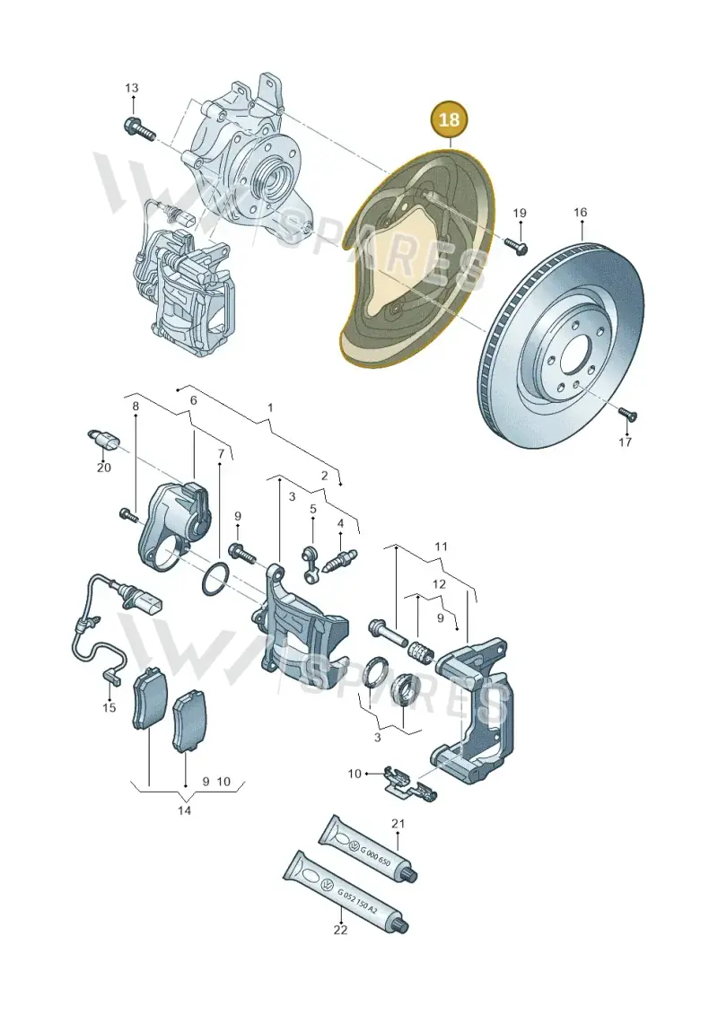 4N0615612 — Audi A6 2.0 (2018-) diagram 849615600, position 18