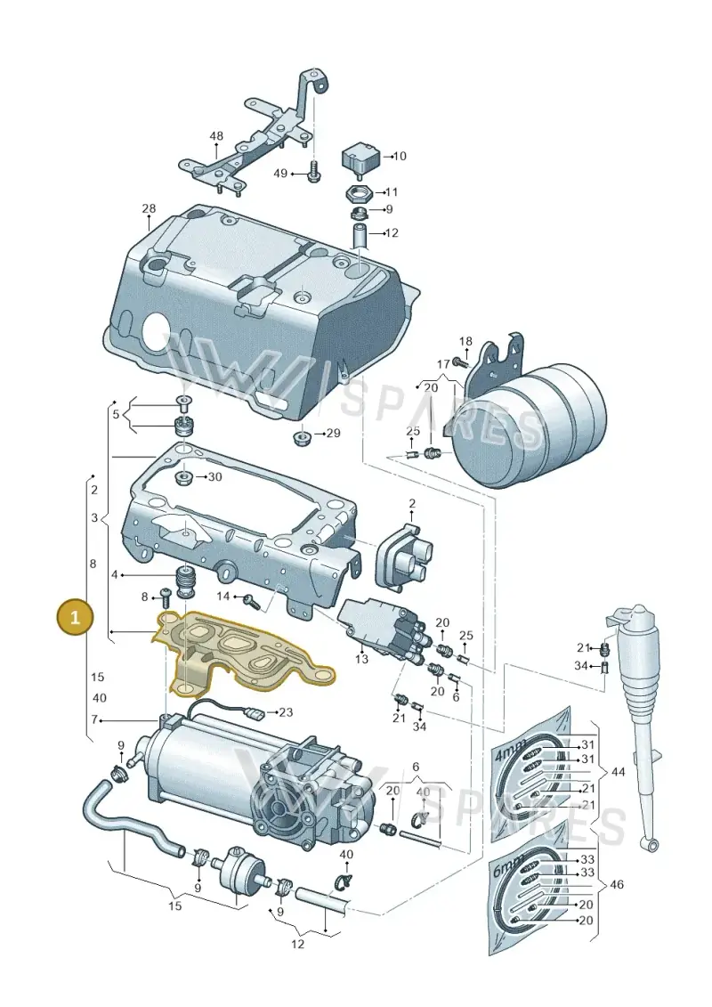 4N0616005D — Audi A8 (2017-2025) diagram 838616300, position 1