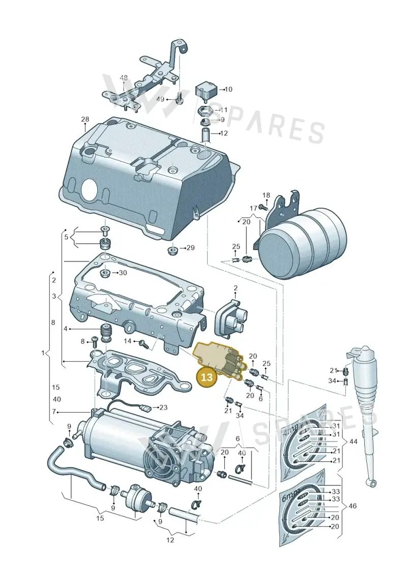 4N0616013A — Audi A8 (2017-2025) diagram 838616300, position 13
