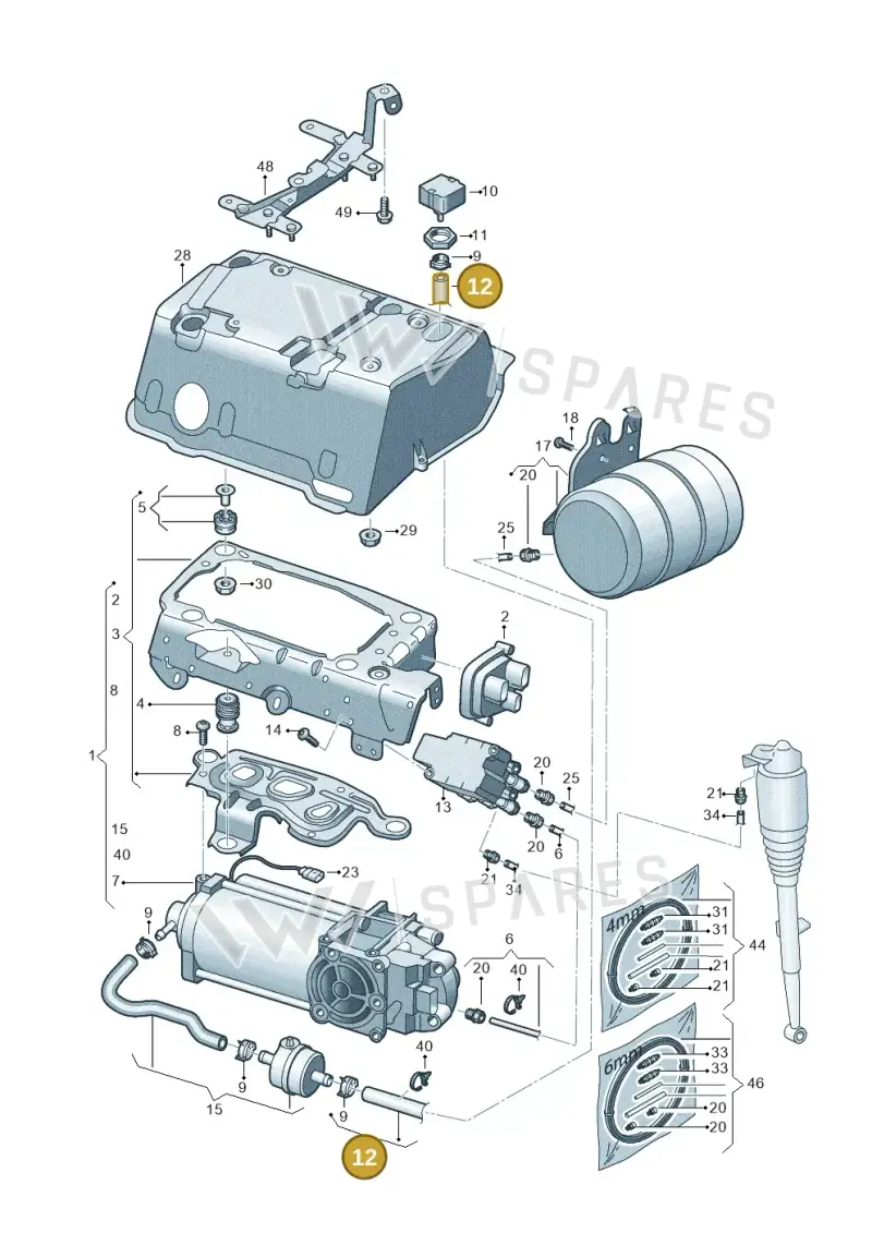 4N0616091F — Audi A8L (2017-2022) diagram 838616300, position 12