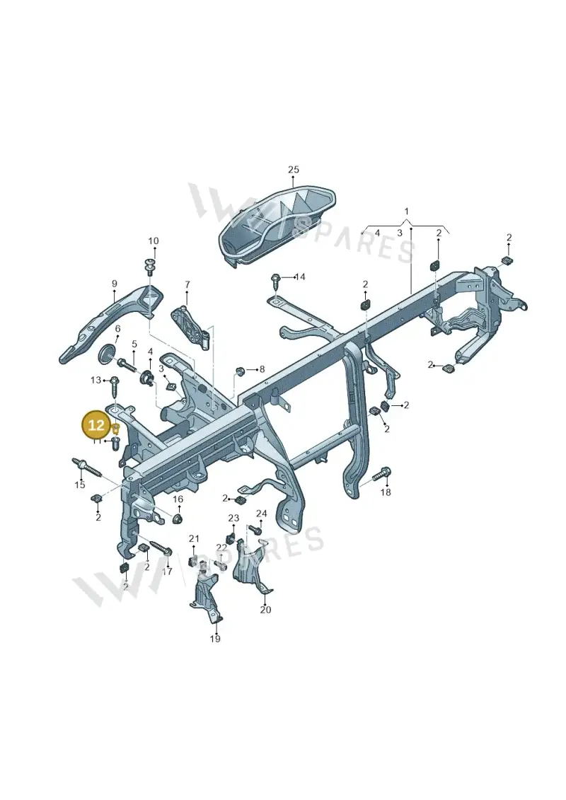 4N0721526A — Audi RS4 Avant (2017-2025) diagram 849857000, position 12