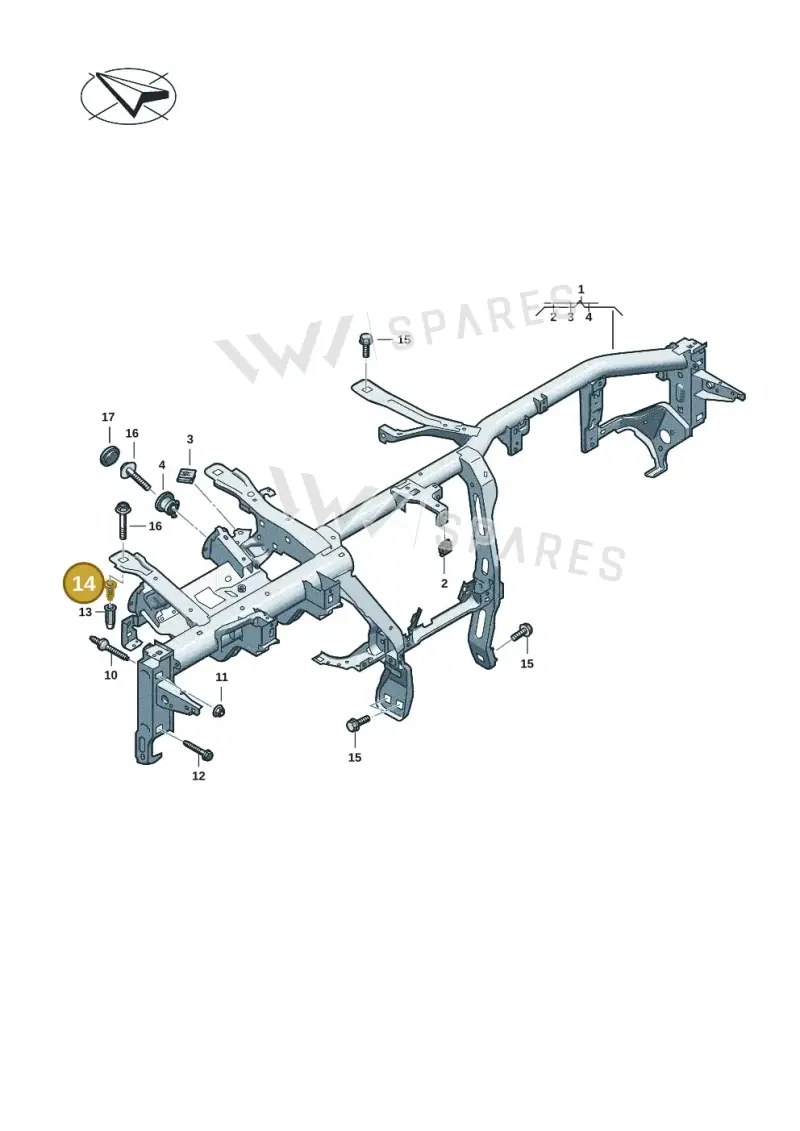 4N0721526A — Audi A5 Limousine (2024-2025) diagram 8wk857000, position 14