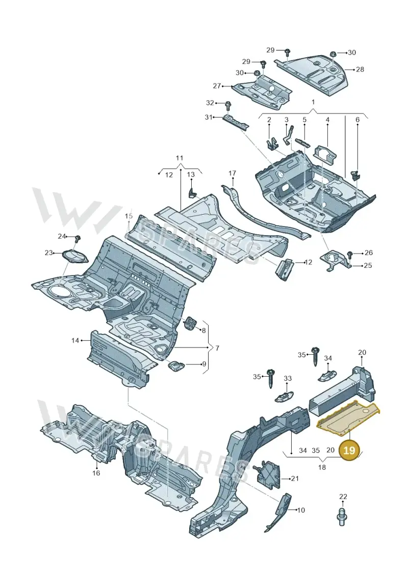4N0802091C — Audi A8 (2017-2025) diagram 838803250, position 19