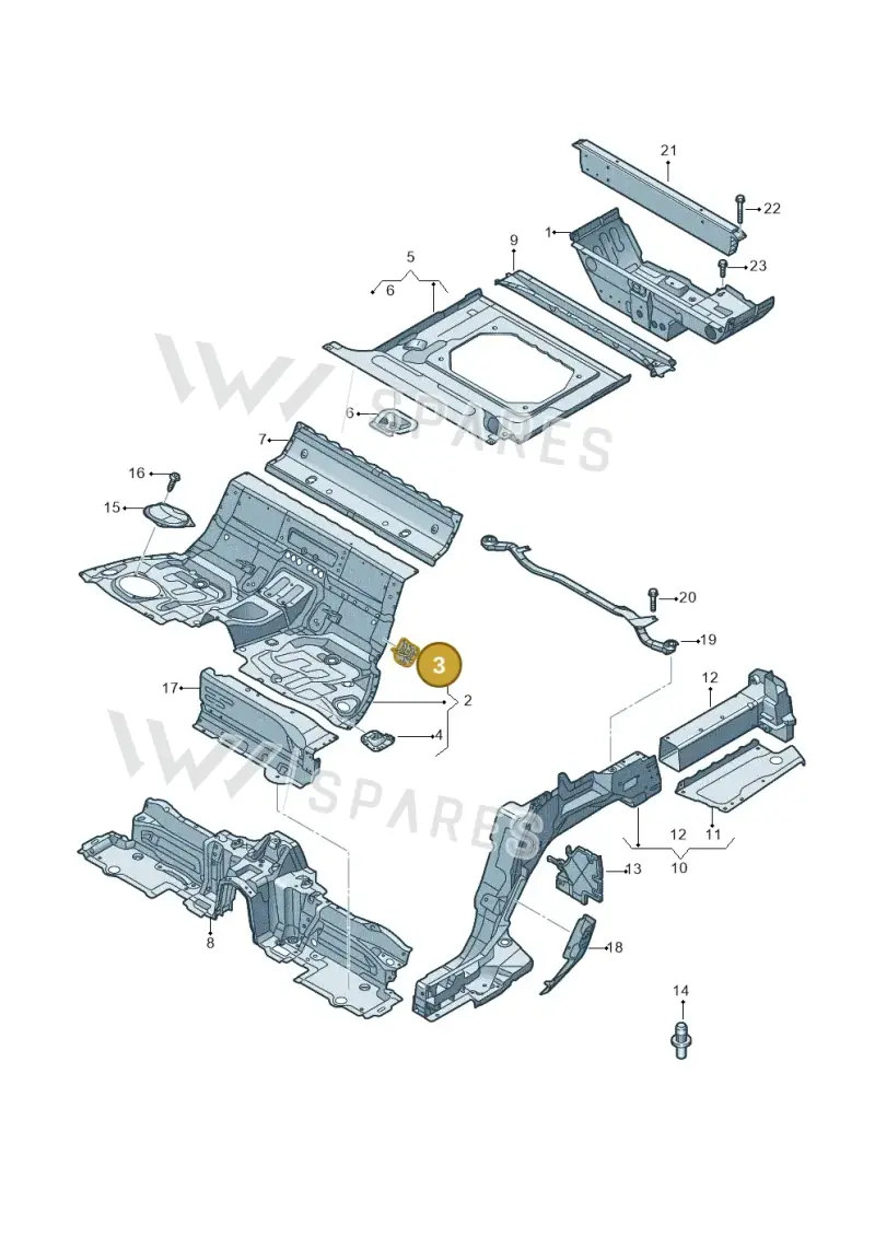 4N0802292B — Audi A8 (2017-2025) diagram 838803260, position 3