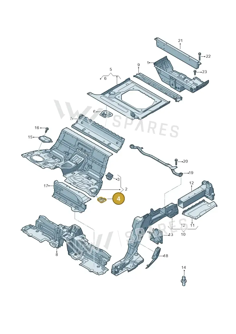 4N0802382B — Audi A8 (2017-2025) diagram 838803260, position 4