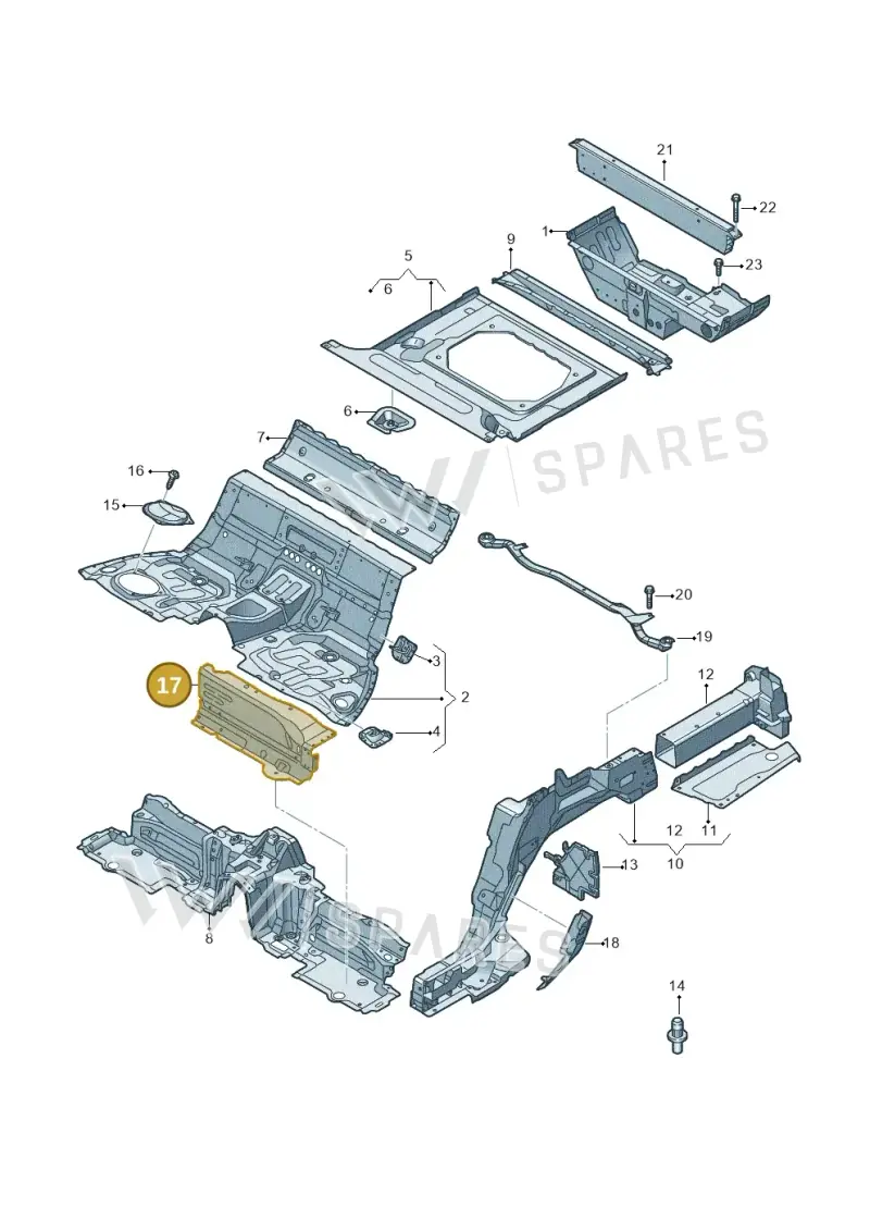 4N0803291 — Audi A8 (2017-2025) diagram 838803260, position 17