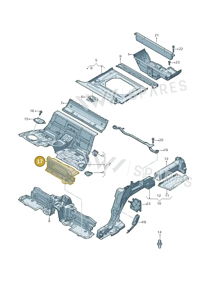 4N0803292 — Audi A8 (2017-2025) diagram 838803260, position 17