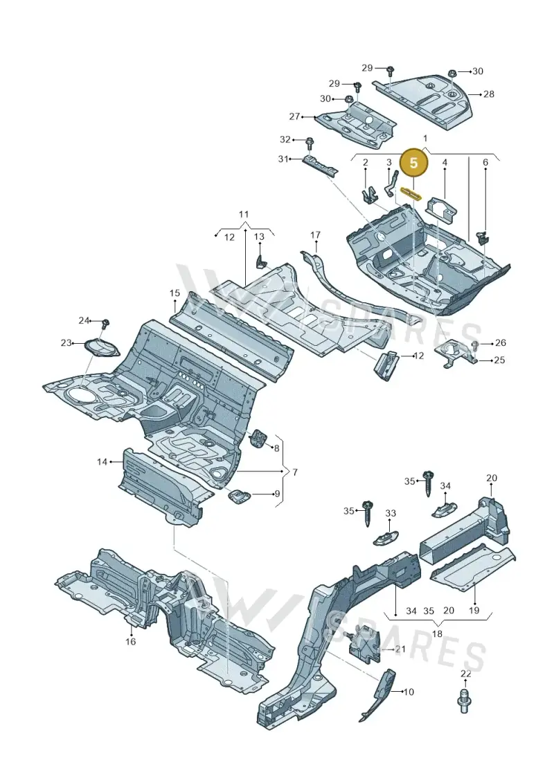 4N0803605C — Audi A8 (2017-2025) diagram 838803250, position 5
