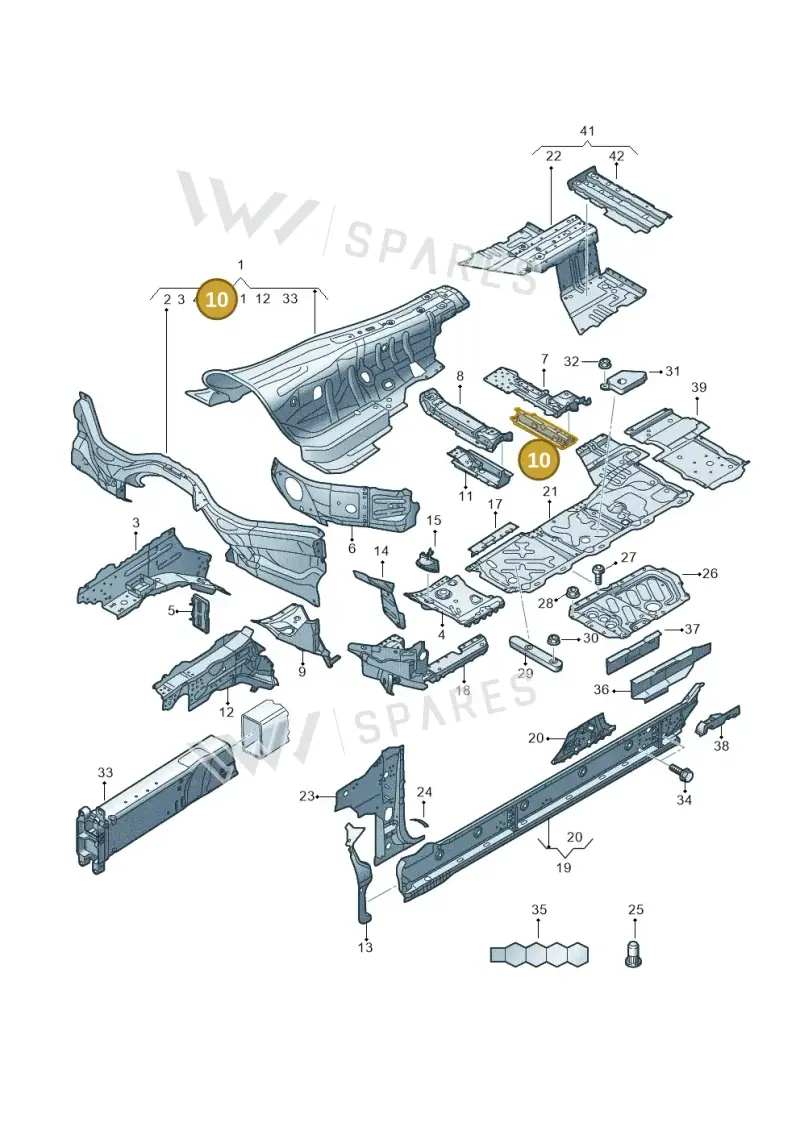 4N0803714A — Audi A8 (2017-2025) diagram 838803150, position 10
