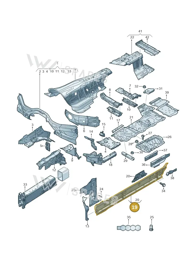 4N0803751B — Audi A8 (2017-2025) diagram 838803150, position 19