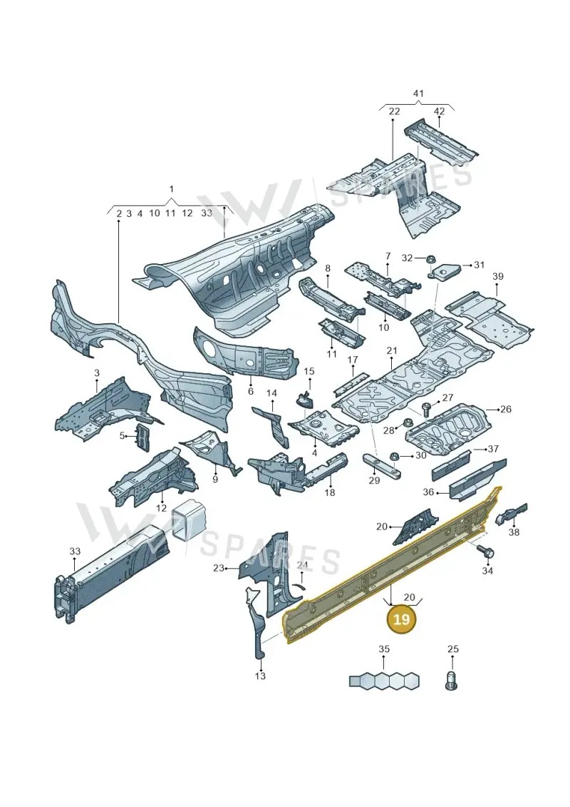 4N0803751F — Audi A8 (2017-2025) diagram 838803150, position 19
