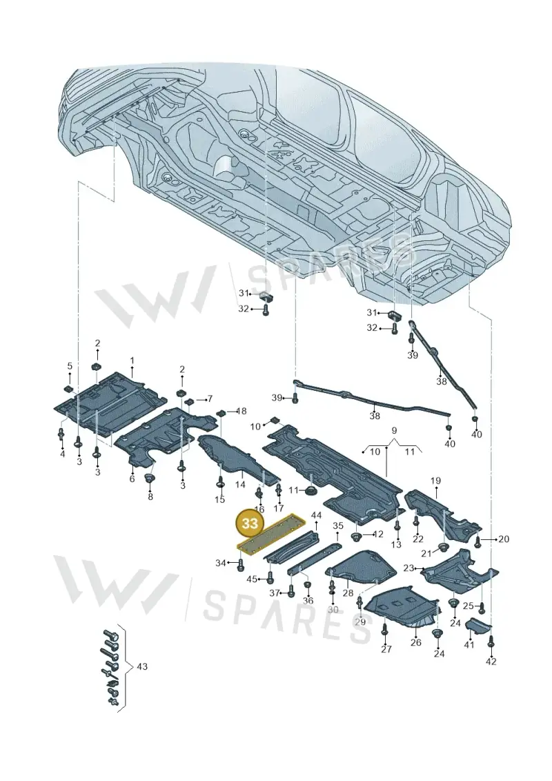 4N0803803C — Audi A8 (2017-2025) diagram 838825100, position 33