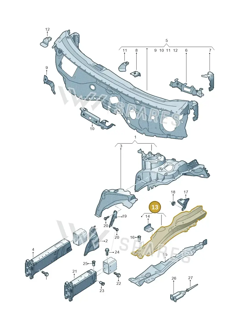 4N0805099A — Audi A8 (2017-2025) diagram 838805100, position 13