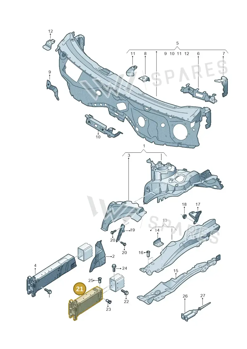 4N0805101TC — Audi A8 (2017-2025) diagram 838805100, position 21