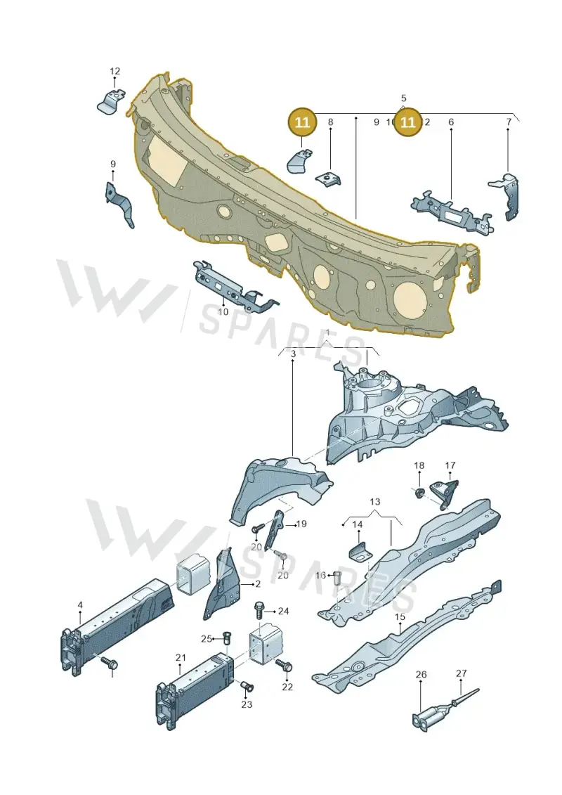 4N0805217B — Audi A8 (2017-2025) diagram 838805100, position 11