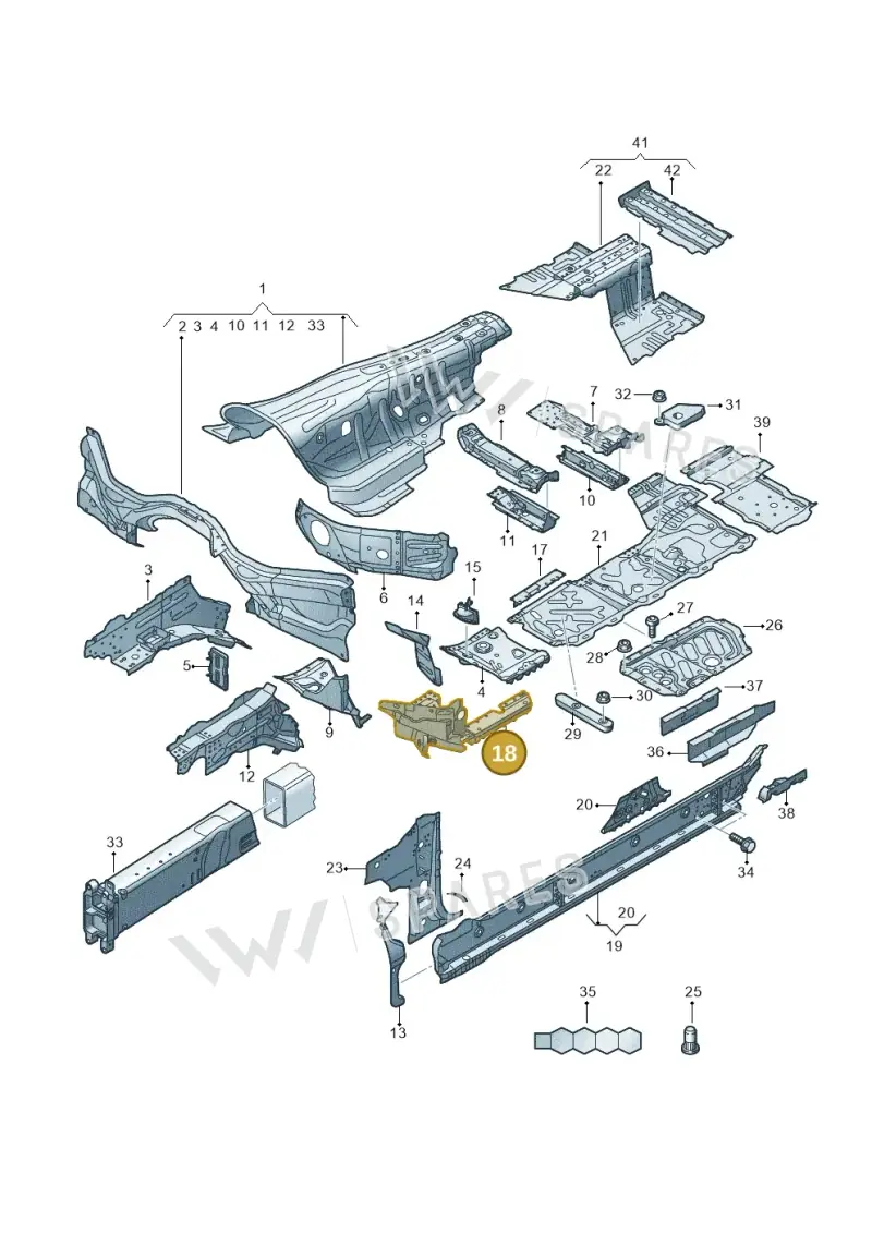 4N0805315F — Audi A8 (2017-2025) diagram 838803150, position 18