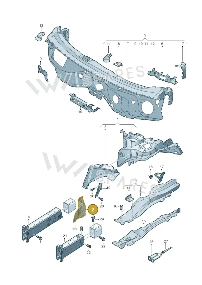 4N0805536D — Audi A8L (2017-2022) diagram 838805100, position 2