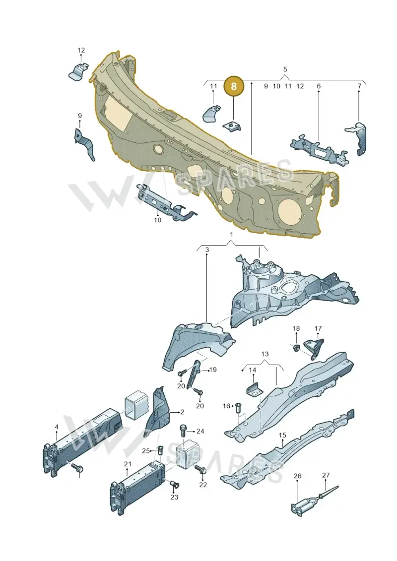 4N0806219B — Audi A8 (2017-2025) diagram 838805100, position 8