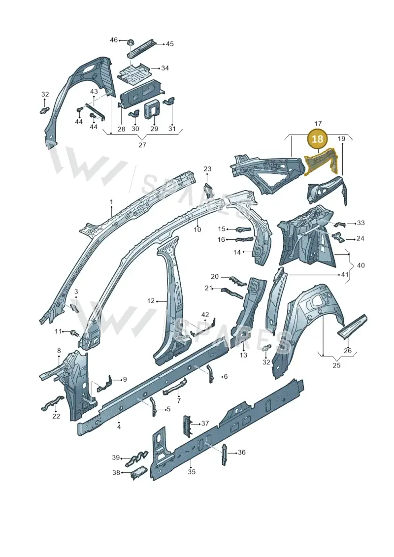 4N0809065 — Audi A8 (2017-2025) diagram 838809000, position 18