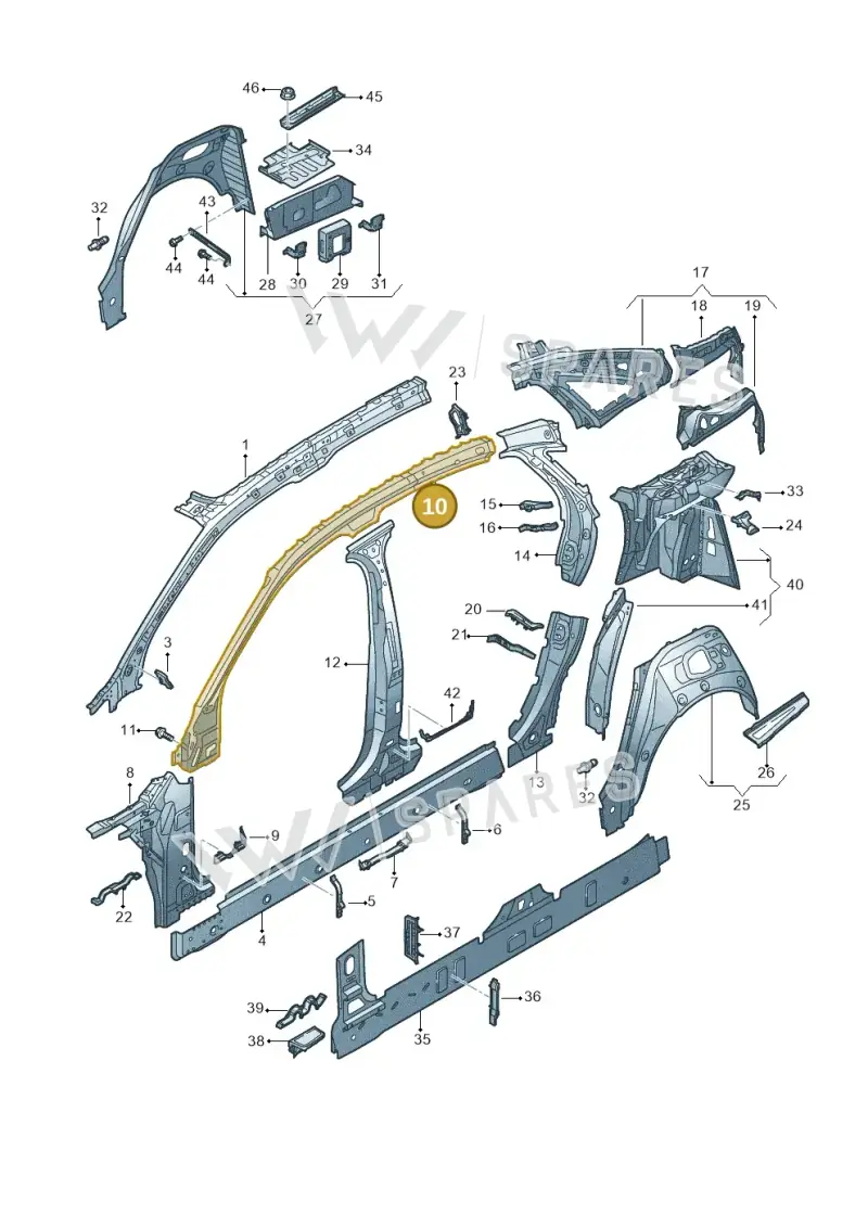 4N0809201N — Audi A8 (2017-2025) diagram 838809000, position 10