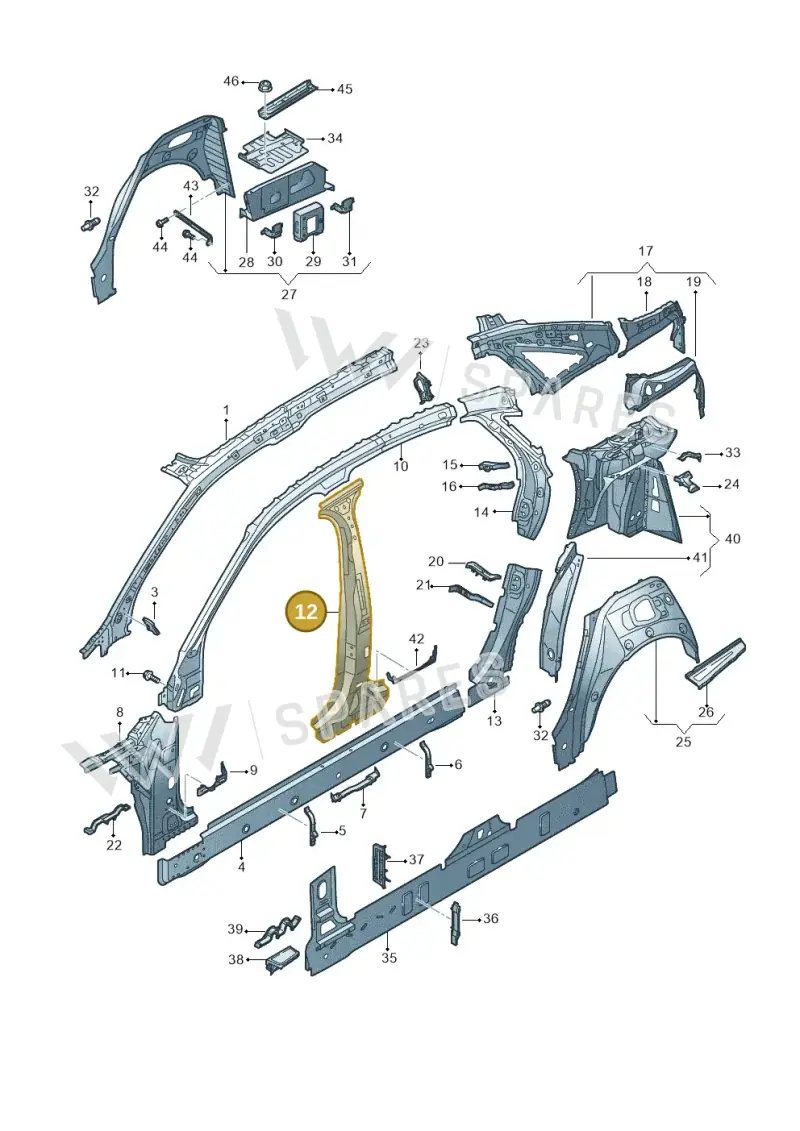 4N0810120M — Audi A8 (2017-2025) diagram 838809000, position 12