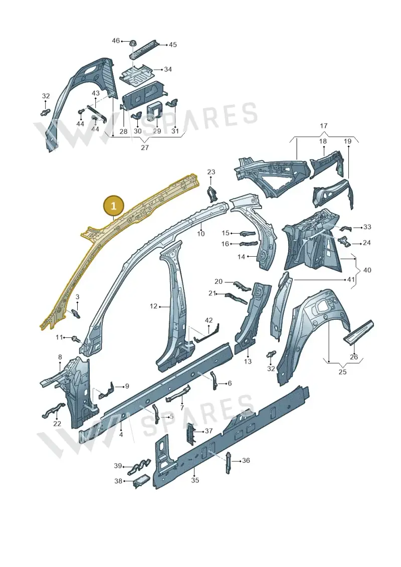 4N0810179TD — Audi A8 (2017-2025) diagram 838809000, position 1