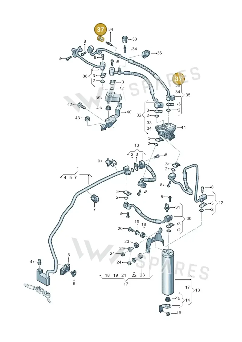 4N0816563 — Audi A8L (2017-2022) diagram 838260050, position 37