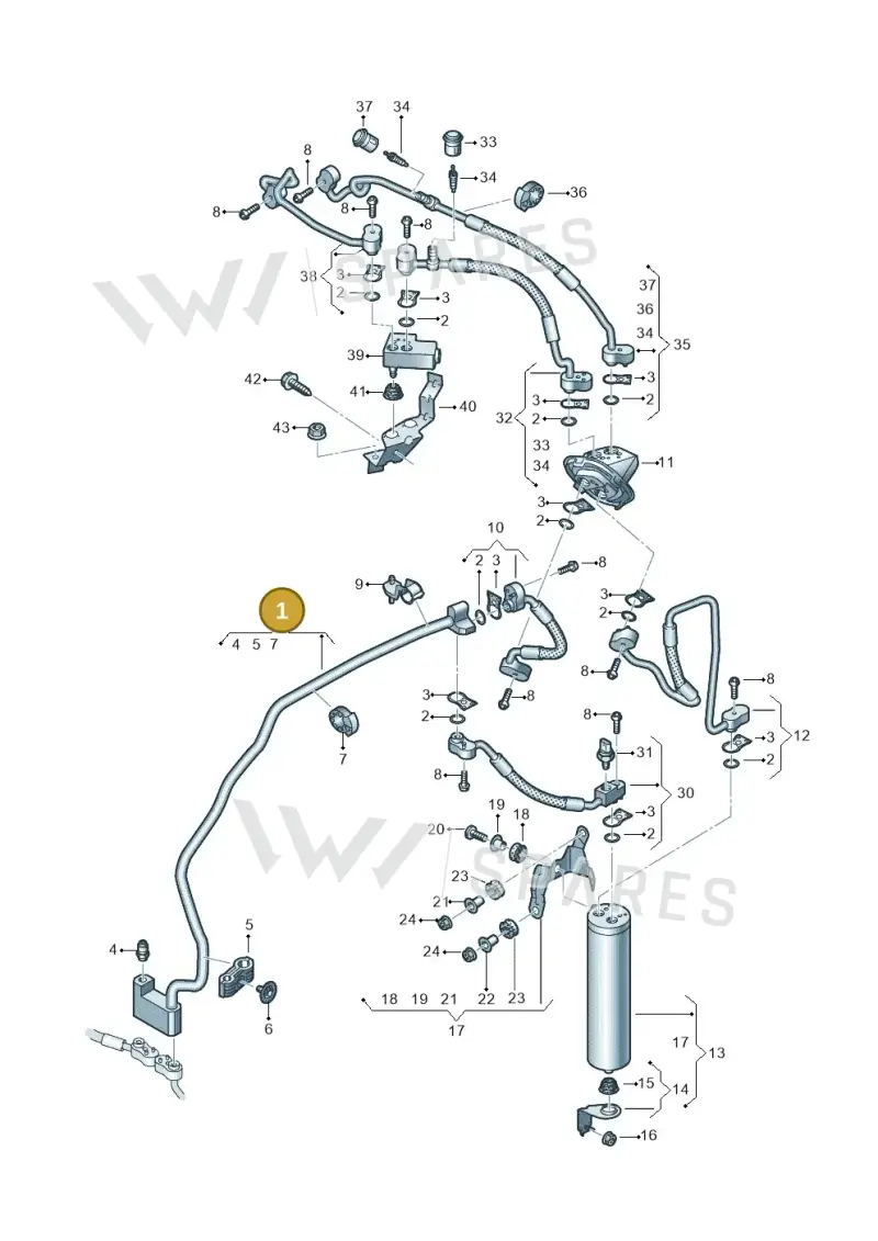 4N0816587A — Audi A8L (2017-2022) diagram 838260050, position 1