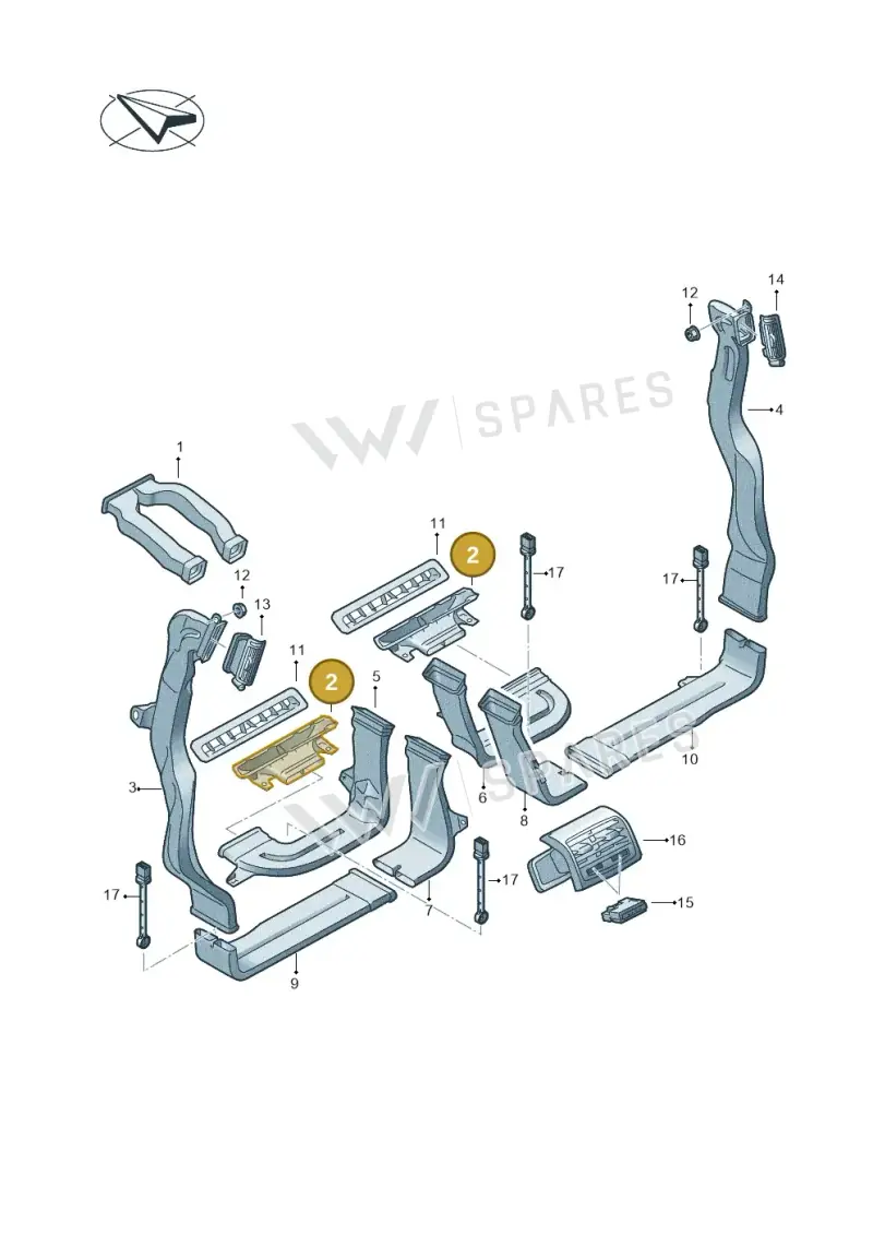4N0819821B — Audi A8 (2017-2025) diagram 838819200, position 2