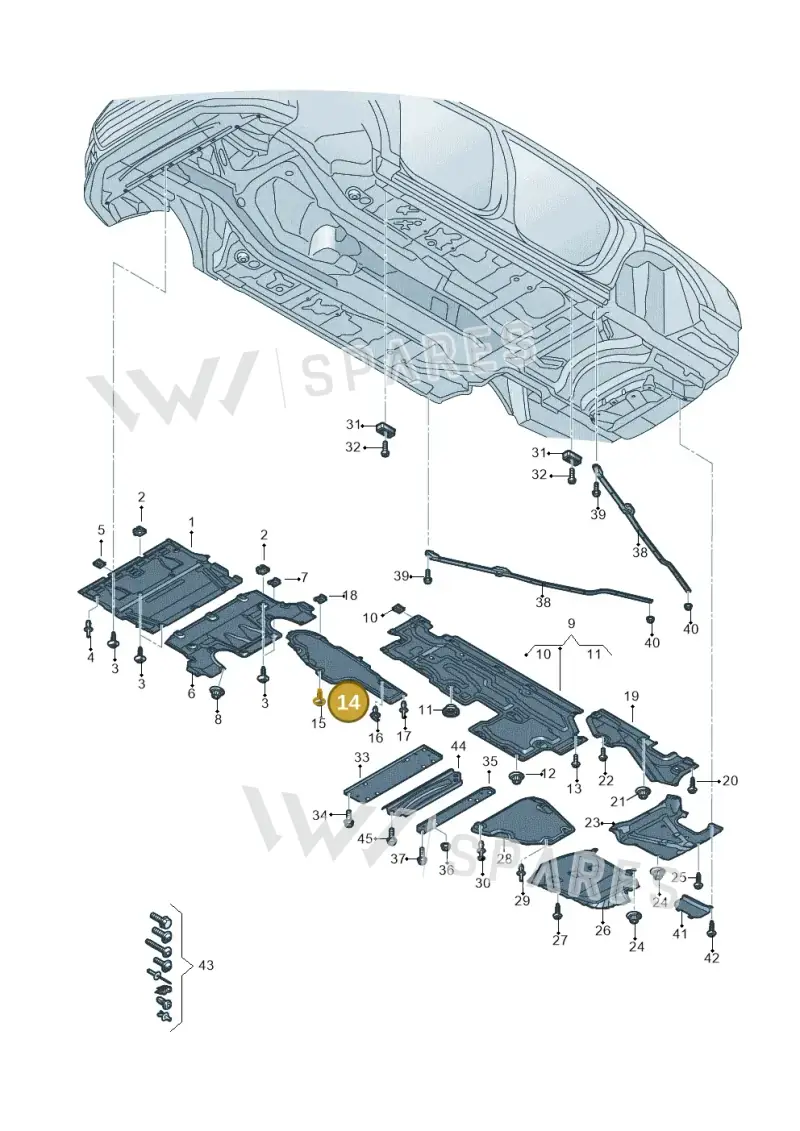 4N0825209D — Audi A8 (2017-2025) diagram 838825100, position 14