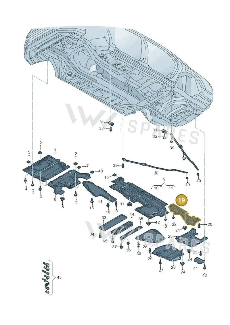 4N0825215D — Audi A8 (2017-2025) diagram 838825100, position 19