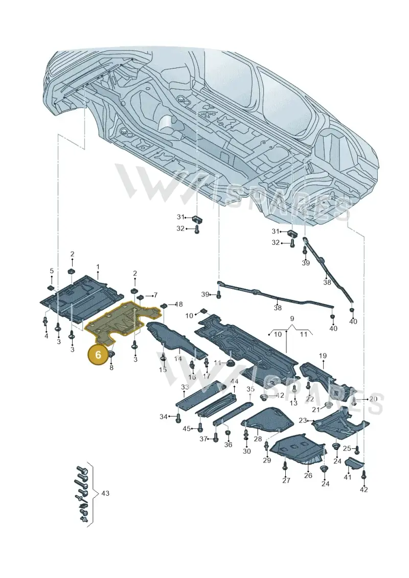 4N0825236S — Audi A8 (2017-2025) diagram 838825100, position 6