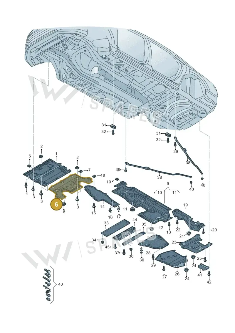 4N0825236T — Audi A8 (2017-2025) diagram 838825100, position 6