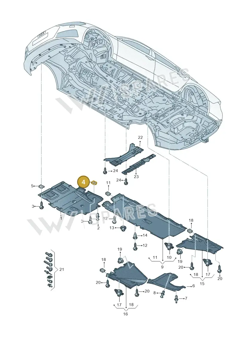 4N0825429 — Audi RS6 Avant (2019-) diagram 537825000, position 4