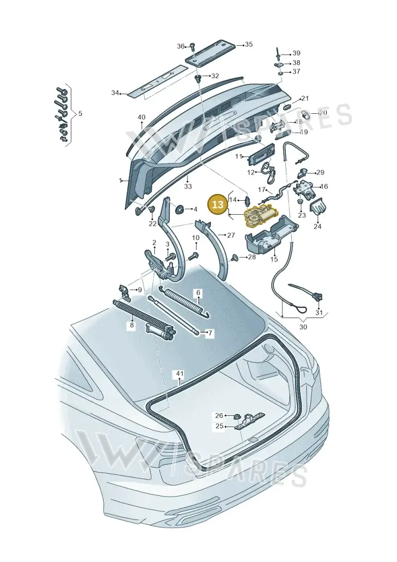 4N0827887 — Audi A6 2.0 (2018-) diagram 430827000, position 13