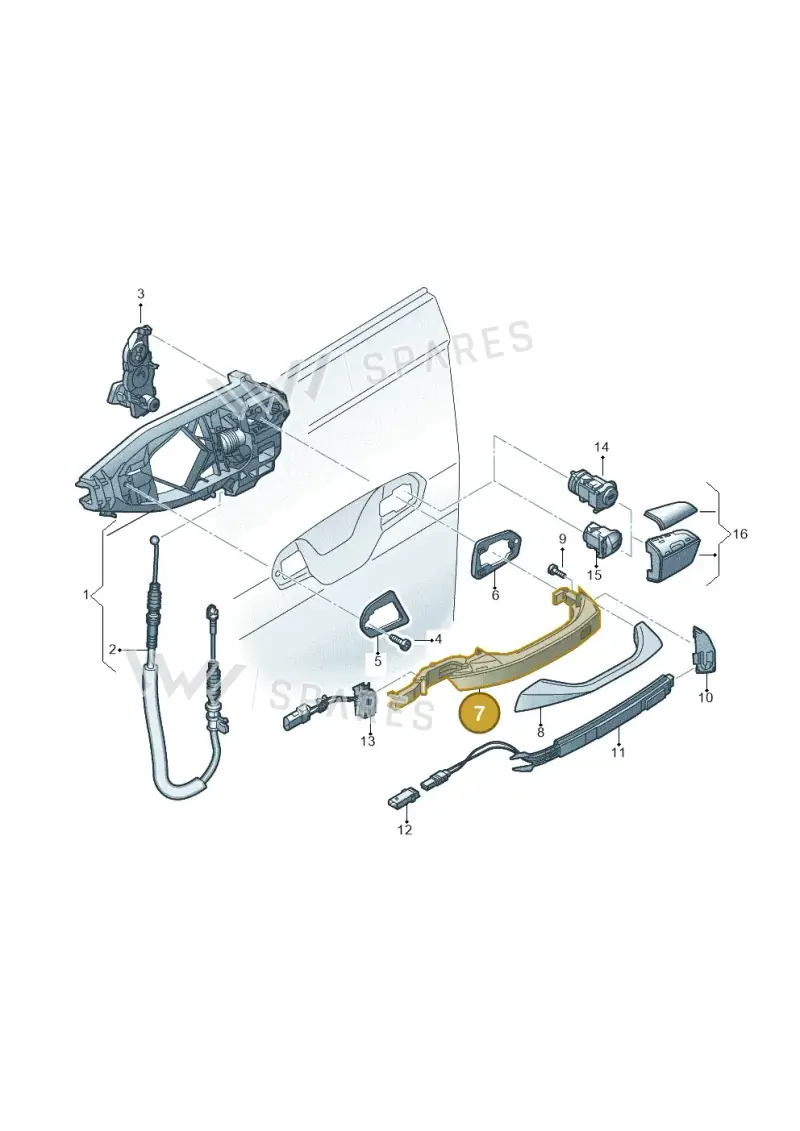 4N0837208AGRU — Audi RS e-tron GT (2020-2025) diagram 838837000, position 7
