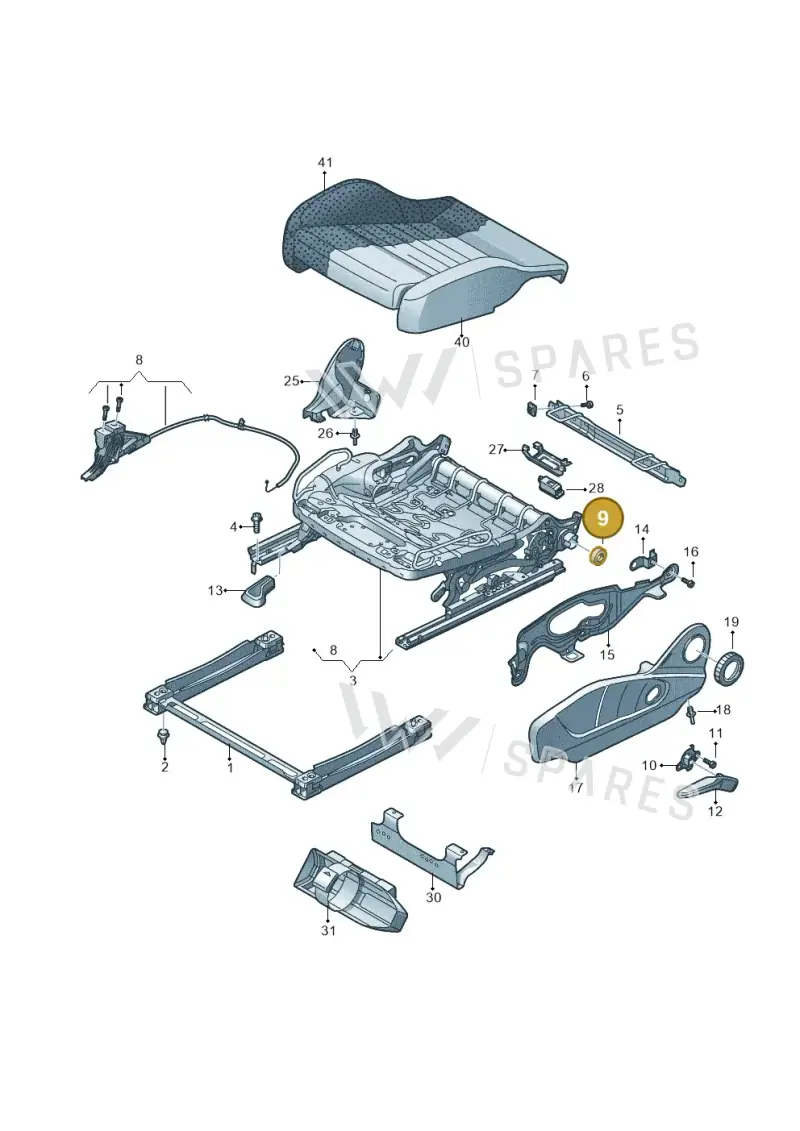4N08810874PK — Audi Q8 Quattro 3,0 (2018-) diagram 429881000, position 9