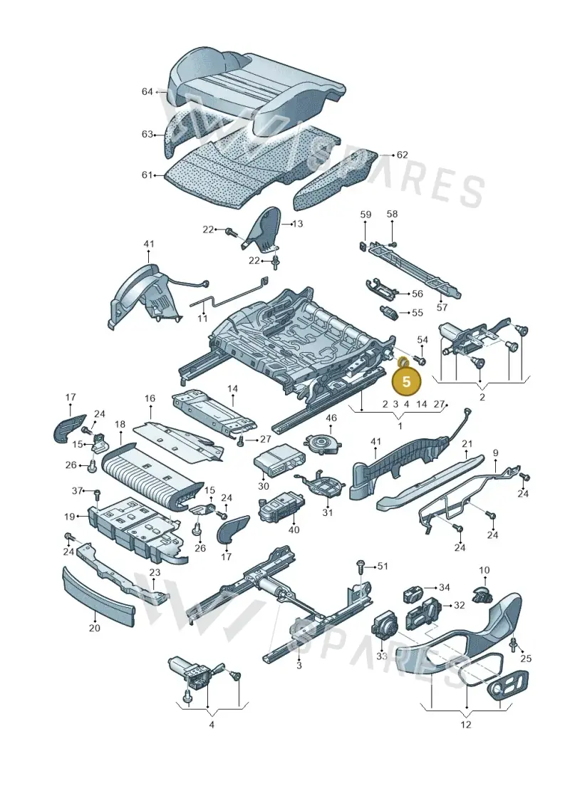 4N08810874PK — Audi RS7 Sportback (2019-) diagram 435881200, position 5