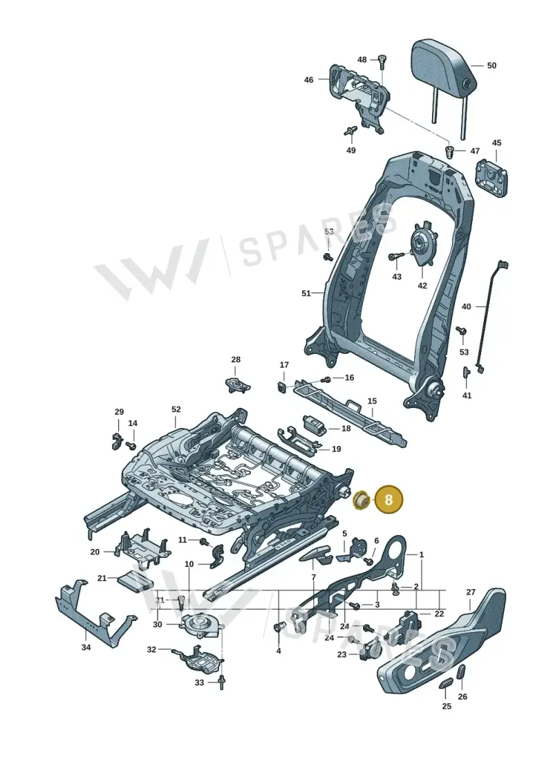 4N08810874PK — Audi A5 Limo 2.0 (2024-) diagram 8wk881300, position 8