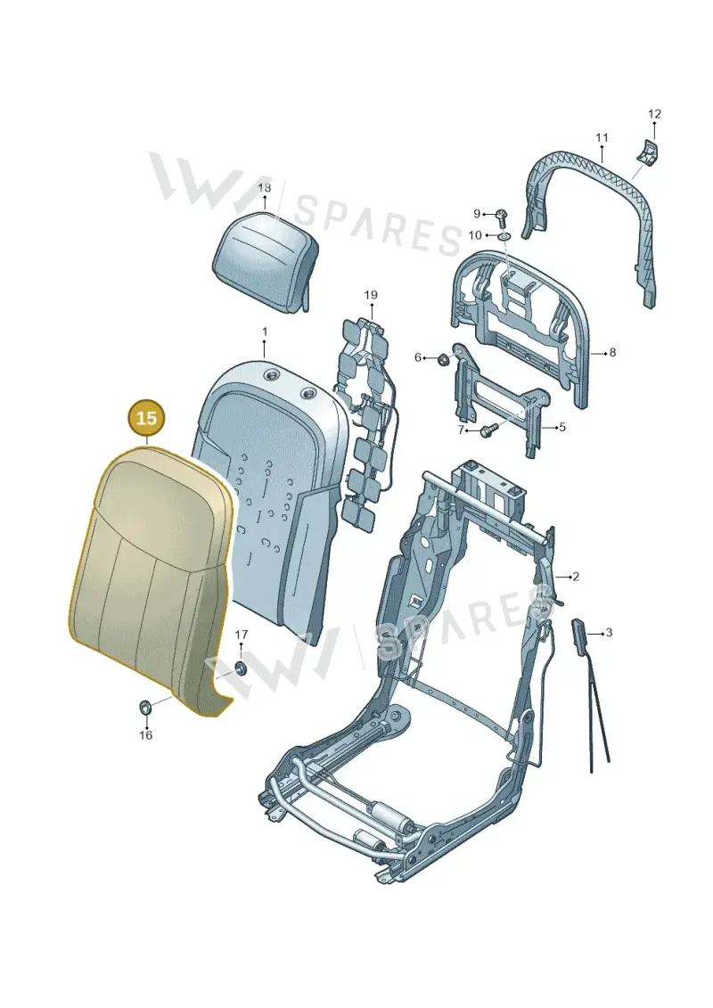 4N0885805CLDR — Audi A8 (2017-2025) diagram 838885600, position 15