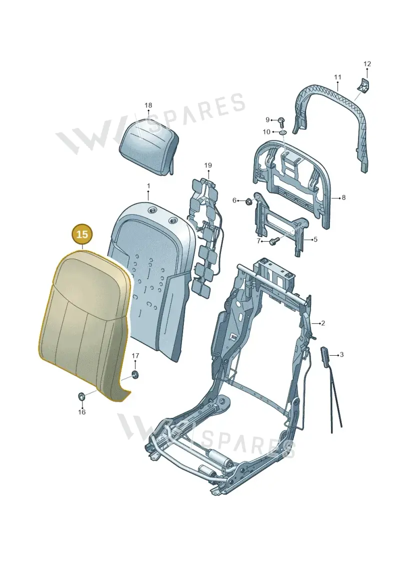 4N0885805DMPG — Audi A8 (2017-2025) diagram 838885600, position 15