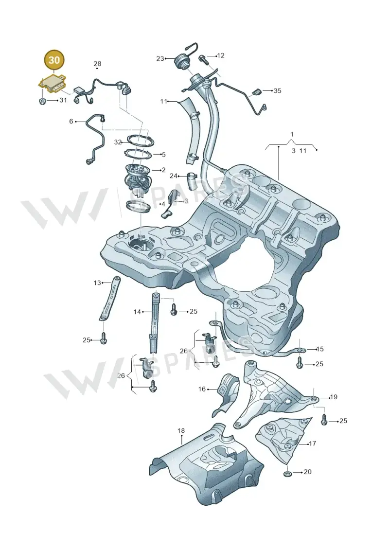 4N0906093F — Audi A8 (2017-2025) diagram 838201000, position 30