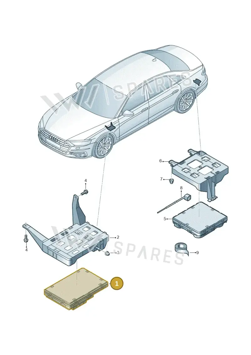4N0907063LN — Audi A8 (2017-2025) diagram 838907020, position 1