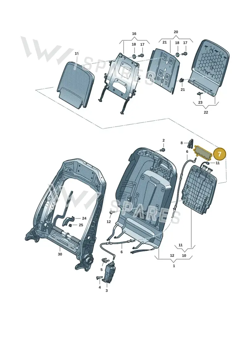 4N0907182D — Audi A8 (2017-2025) diagram 838881053, position 7