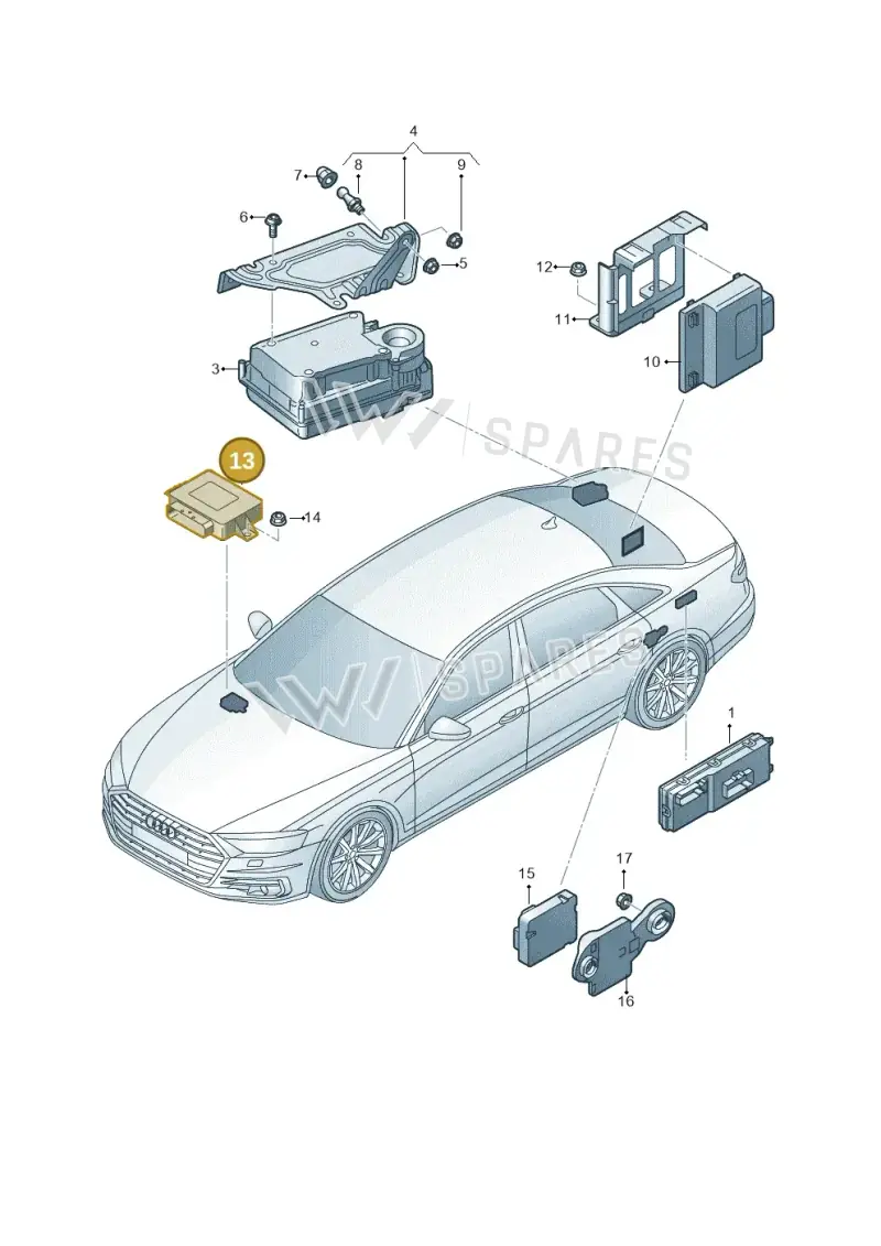 4N0907605B — Audi A8L (2017-2022) diagram 838959400, position 13