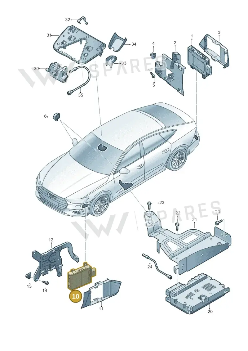 4N0907669AL — Audi A7 Sportback (2018-2025) diagram 435907350, position 10