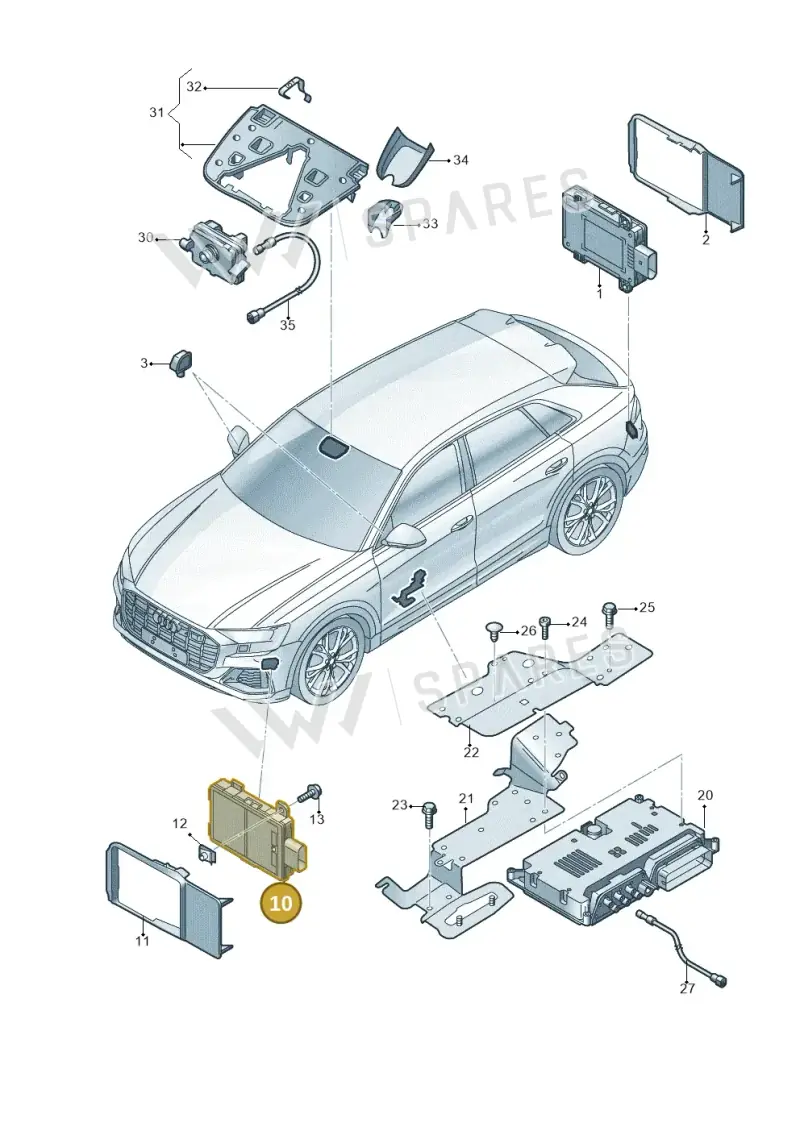 4N0907669AM — Audi Q8 (2018-2025) diagram 429907350, position 10