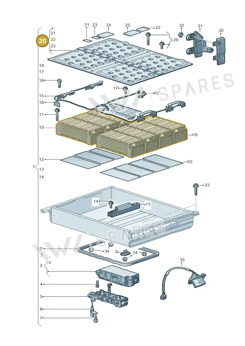 4N0915411 — Audi A8 (2017-2025) diagram 838915500, position 20