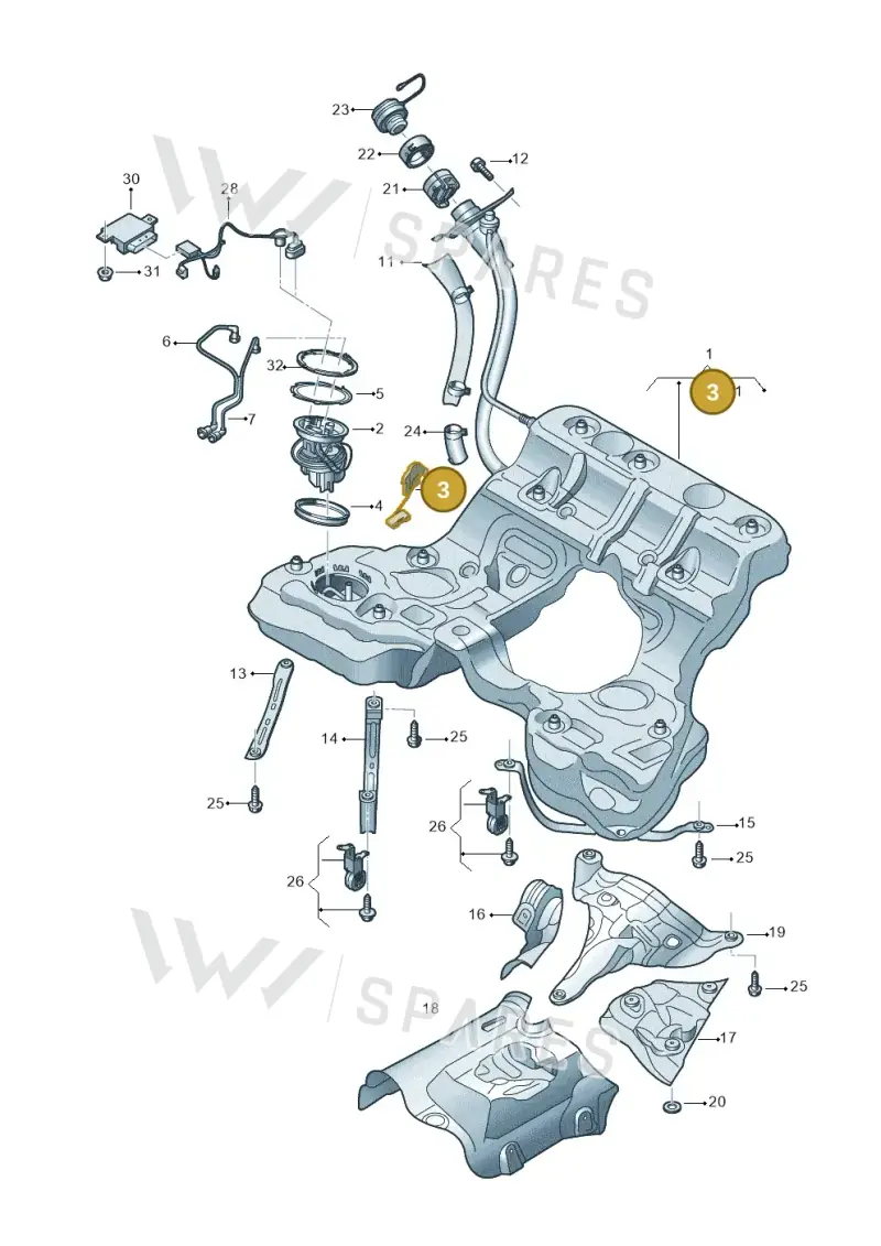 4N0919047A — Audi A8L (2017-2022) diagram 838201110, position 3