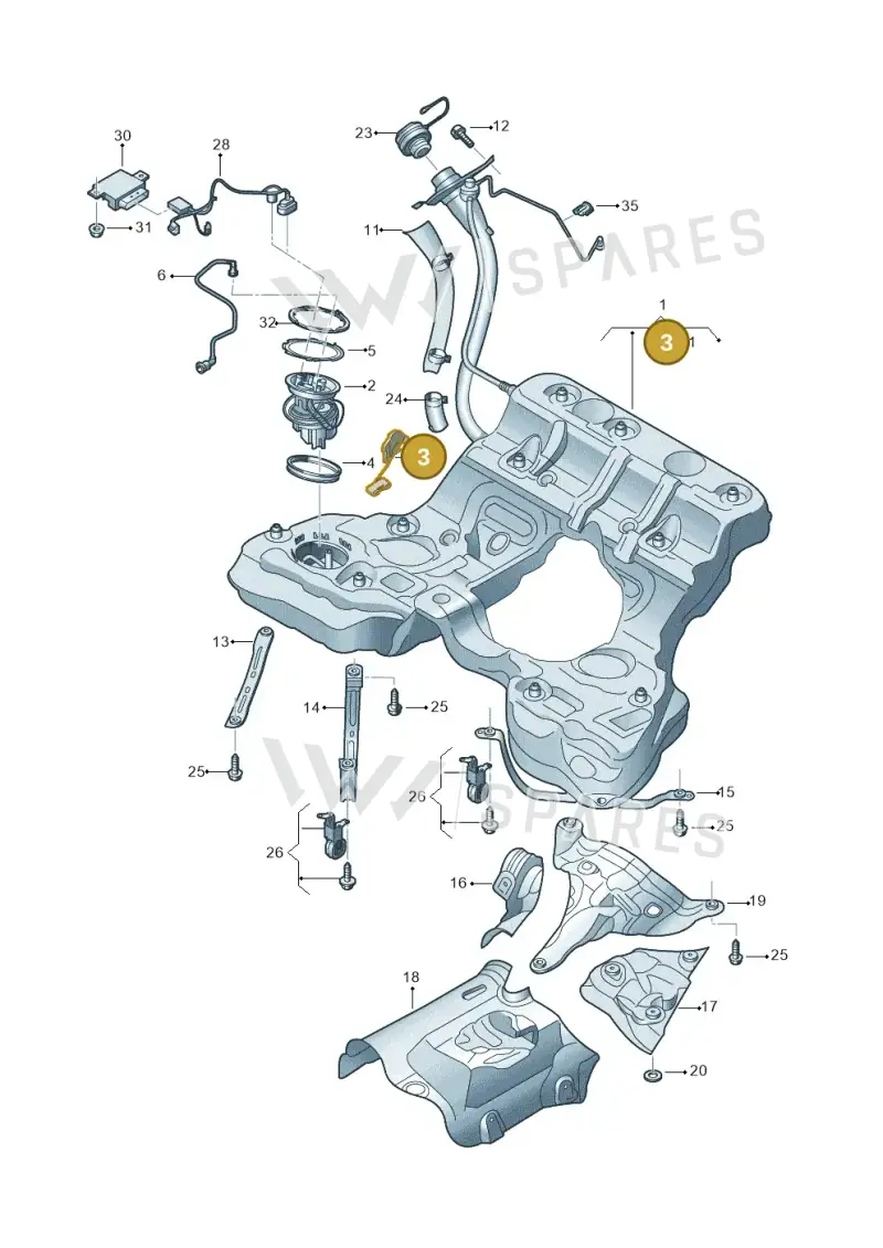 4N0919047A — Audi A8L (2017-2022) diagram 838201000, position 3